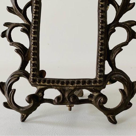 Ornate Victorian Cost Metal Small Frame - Picture 6 of 8